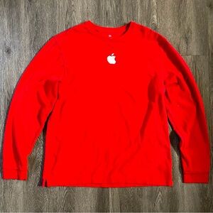 Apple Employee Red Long Sleeve Shirt XL